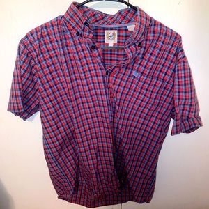 Plaid Cinch Button down Shirt